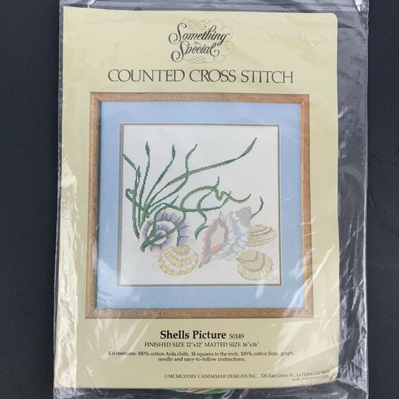 Candamar Designs Counted Cross Stitch Kit Sea Shells Picture 50149 - Picture 1 of 4